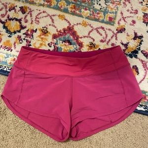 Lululemon speed up shorts size 2